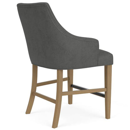 Mix-N-Match Swoop Arm Upholstered Stool- Slate - Chapin Furniture