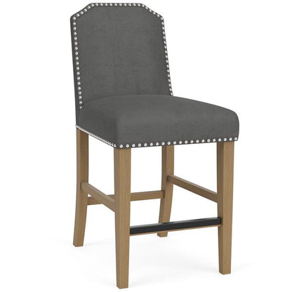 Mix-N-Match Clipped Top Upholstered Stool- Slate - Chapin Furniture