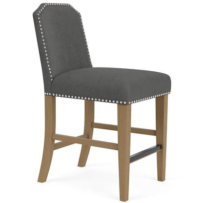 Mix-N-Match Clipped Top Upholstered Stool- Slate - Chapin Furniture
