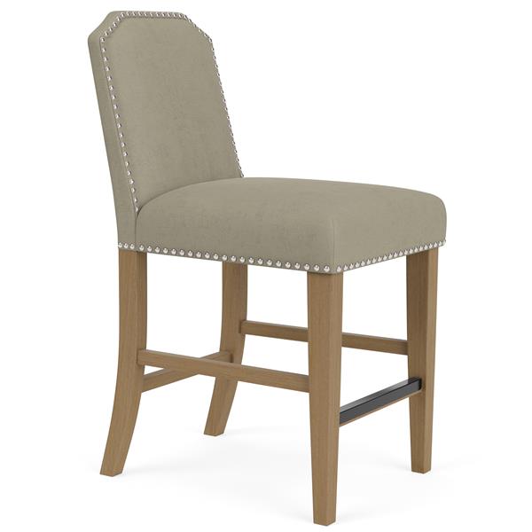 Mix-N-Match Clipped Top Upholstered Stool- Sand - Chapin Furniture
