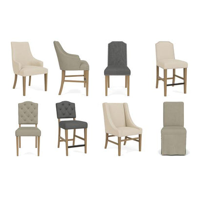 Mix-N-Match Swoop Arm Upholstered Stool- Sand - Chapin Furniture