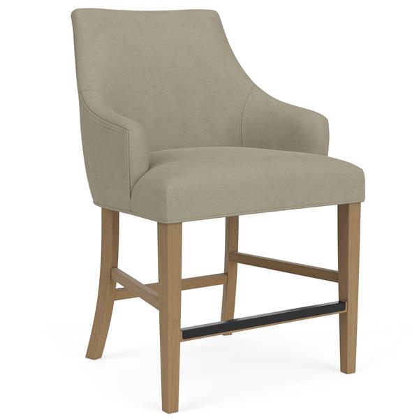 Mix-N-Match Swoop Arm Upholstered Stool- Sand - Chapin Furniture