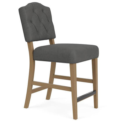 Mix-N-Match Button Tufted Upholstered Stool- Slate - Chapin Furniture