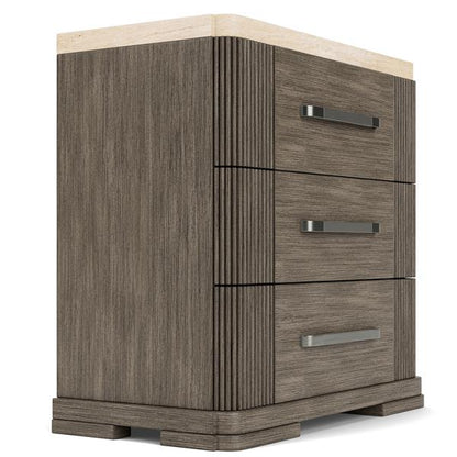 Sariel Stone Top Three Drawer Nightstand - Chapin Furniture