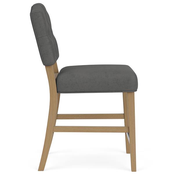 Mix-N-Match Button Tufted Upholstered Stool- Slate - Chapin Furniture