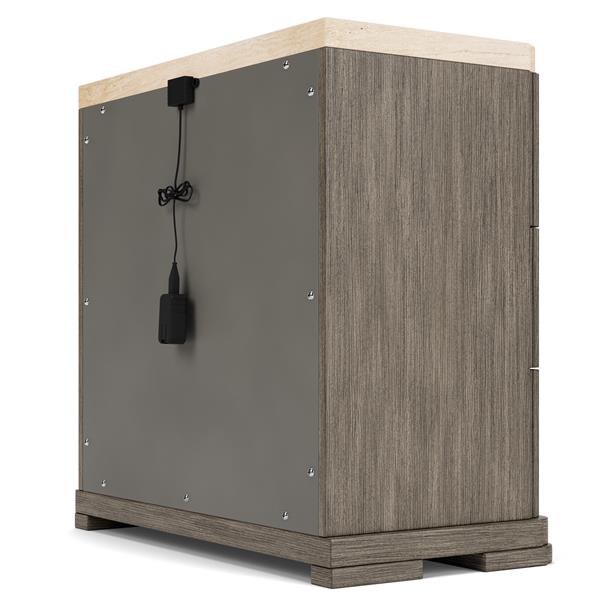 Sariel Stone Top Three Drawer Nightstand - Chapin Furniture