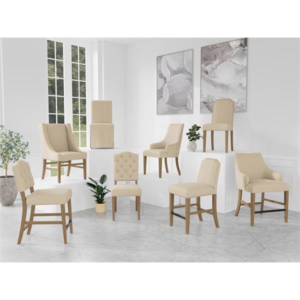 Mix-N-Match Swoop Arm Upholstered Chair- Ivory - Chapin Furniture