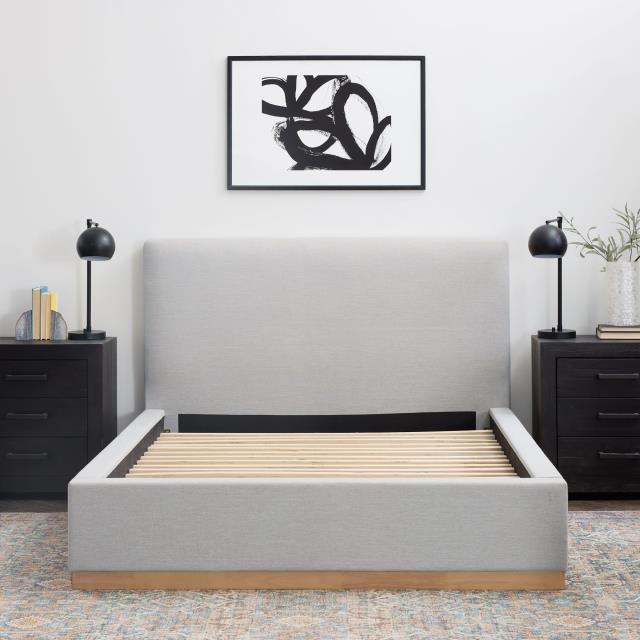 Grounded Sage Stone Upholstered Bed- King - Chapin Furniture