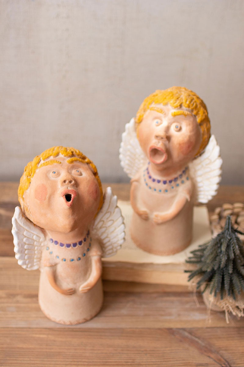 Set of 2 Clay Singing Angels - Chapin Furniture