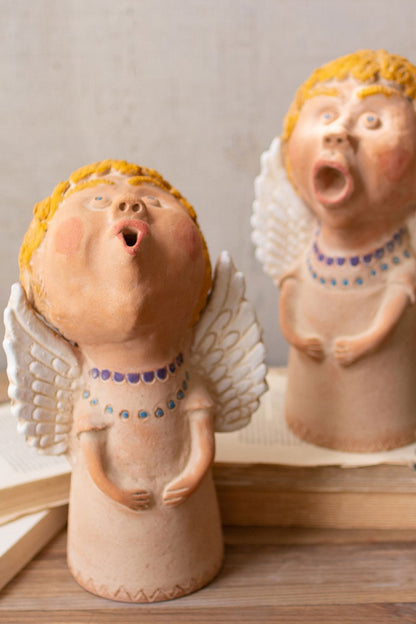 Set of 2 Clay Singing Angels - Chapin Furniture
