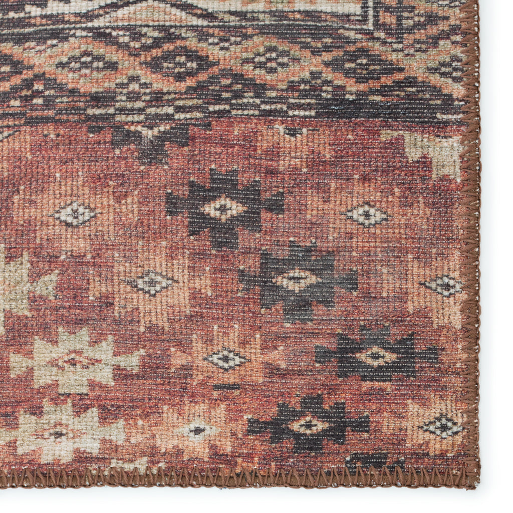 Kate Lester + Jaipur Living Harman Minerva Tribal Brown/ Terracotta Area Rug - Chapin Furniture