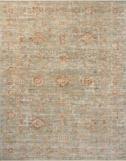 Heritage 06 Rug- Aqua/Terracotta - Chapin Furniture