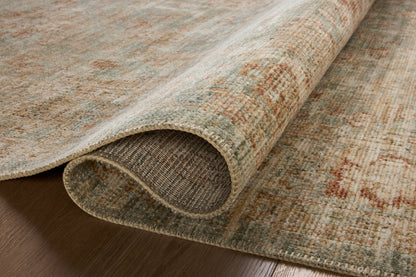 Heritage 06 Rug- Aqua/Terracotta - Chapin Furniture