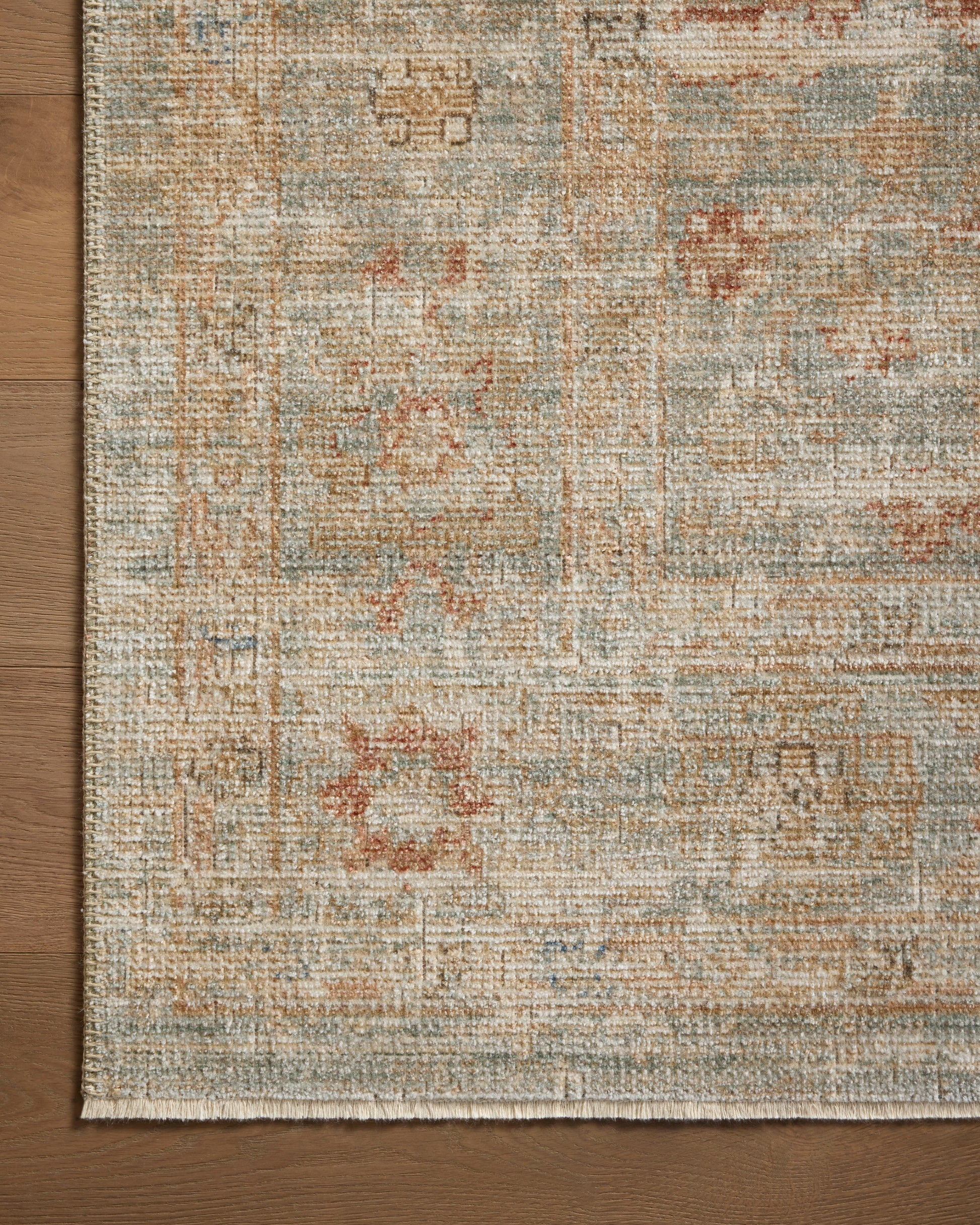 Heritage 06 Rug- Aqua/Terracotta - Chapin Furniture