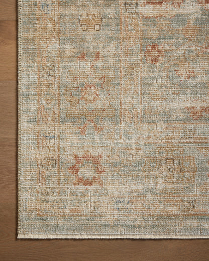 Heritage 06 Rug- Aqua/Terracotta - Chapin Furniture
