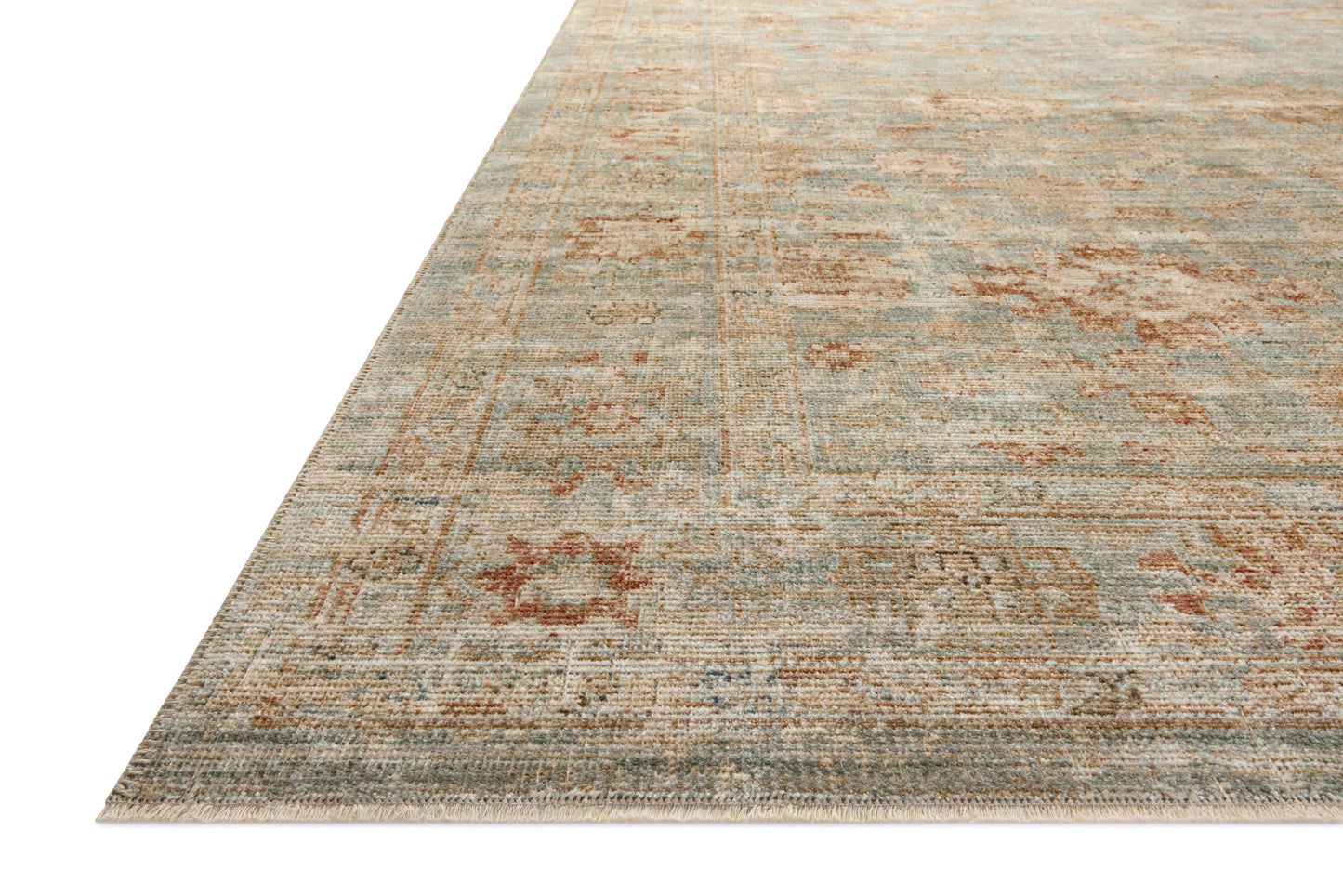 Heritage 06 Rug- Aqua/Terracotta - Chapin Furniture