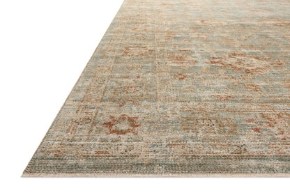 Heritage 06 Rug- Aqua/Terracotta - Chapin Furniture