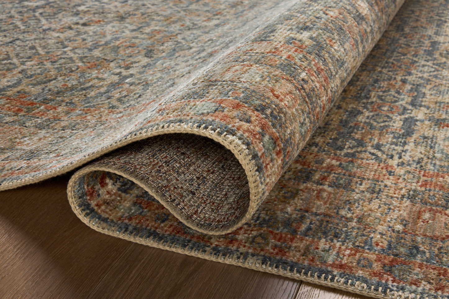 Heritage 12 Rug- Blue/Rust - Chapin Furniture