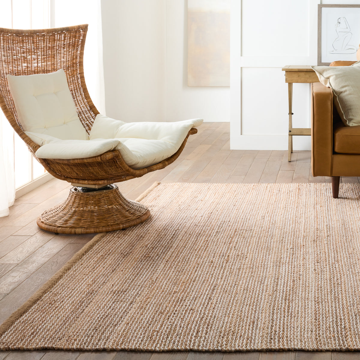 Kate Lester Harman Natural Rosier HNL03 Beige/Ivory Rug - Chapin Furniture