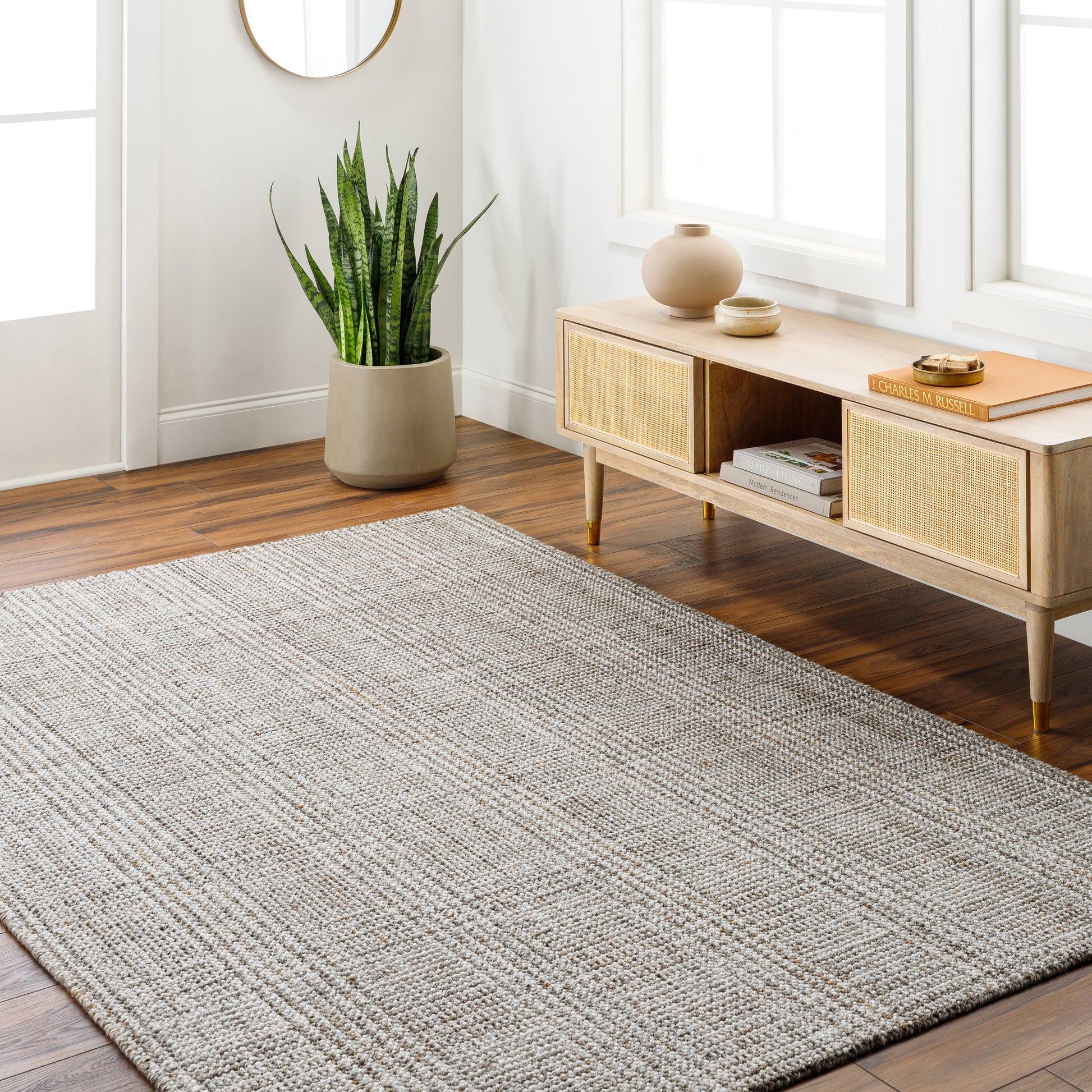 Hope HOP-2300 Rug- Taupe, White, Brown - Chapin Furniture