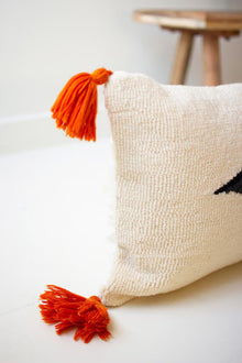 Halloween Bat Hand Hooked Pillow - Chapin Furniture