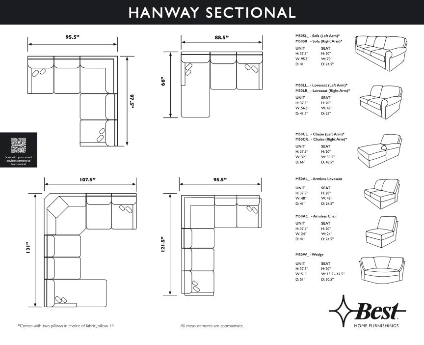 Hanway Sectional- Custom - Chapin Furniture