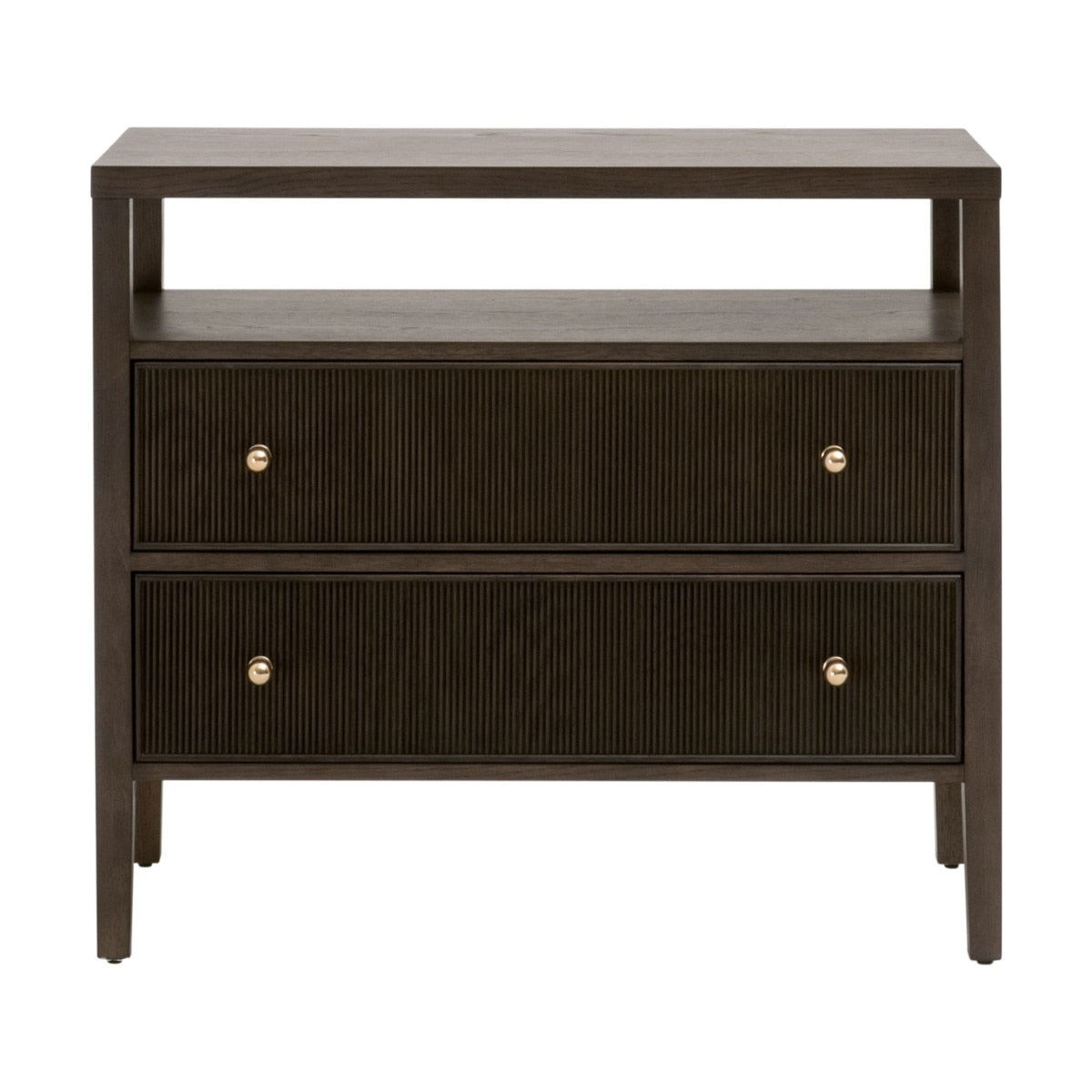 Highland Open Shelf Two Drawer Nightstand - Chapin Furniture