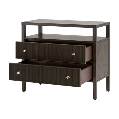 Highland Open Shelf Two Drawer Nightstand - Chapin Furniture