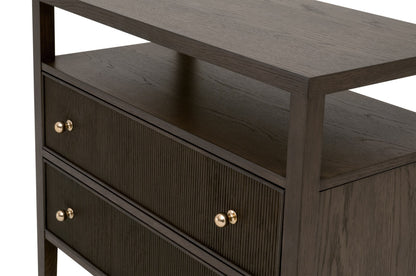 Highland Open Shelf Two Drawer Nightstand - Chapin Furniture