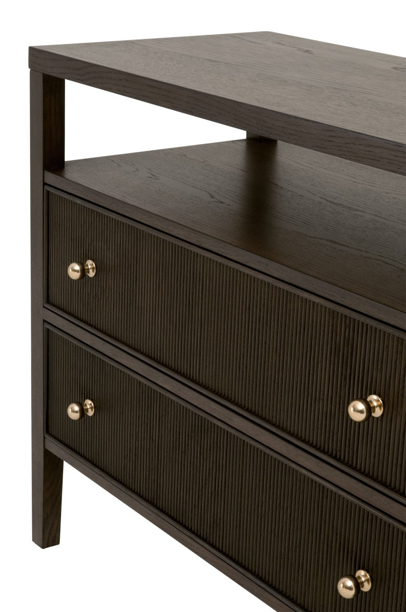 Highland Open Shelf Two Drawer Nightstand - Chapin Furniture