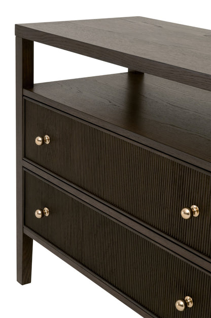 Highland Open Shelf Two Drawer Nightstand - Chapin Furniture