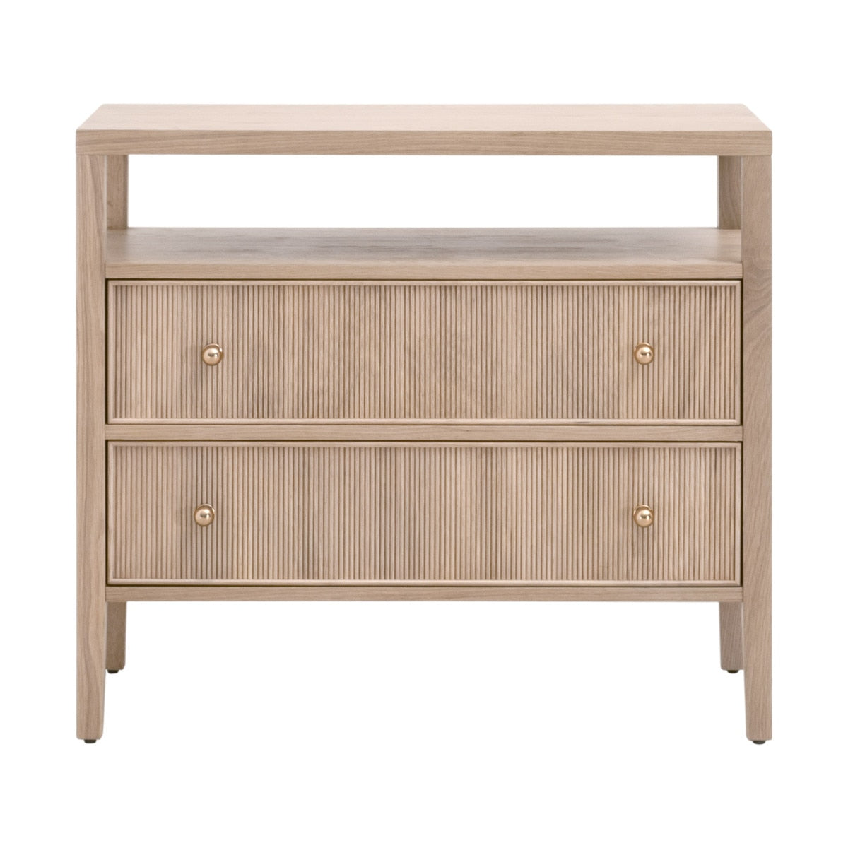 Highland Open Shelf Two Drawer Nightstand - Chapin Furniture