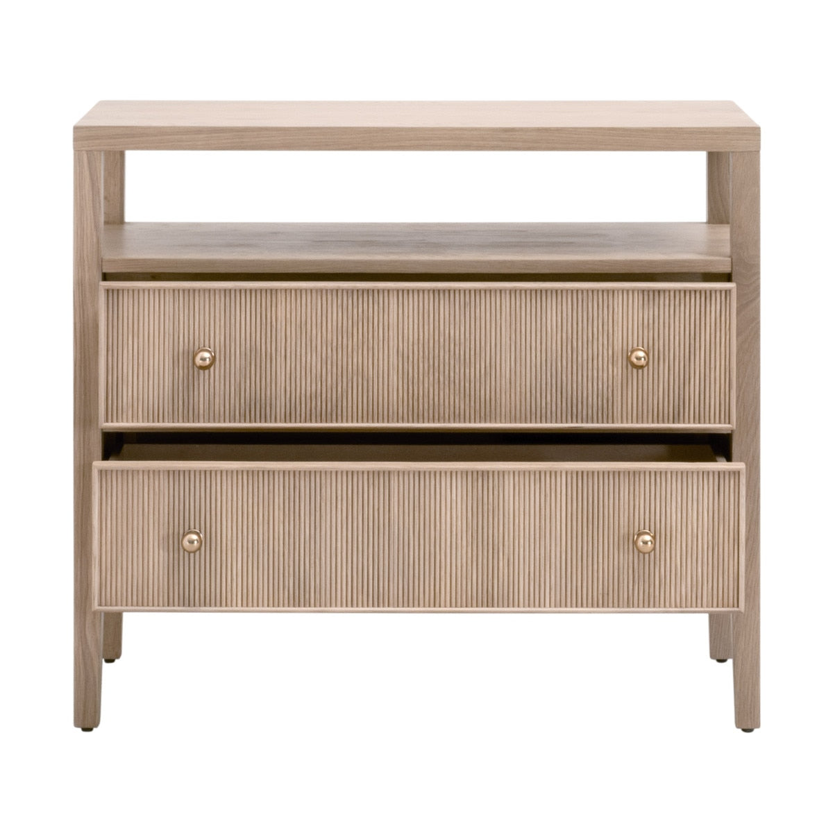 Highland Open Shelf Two Drawer Nightstand - Chapin Furniture
