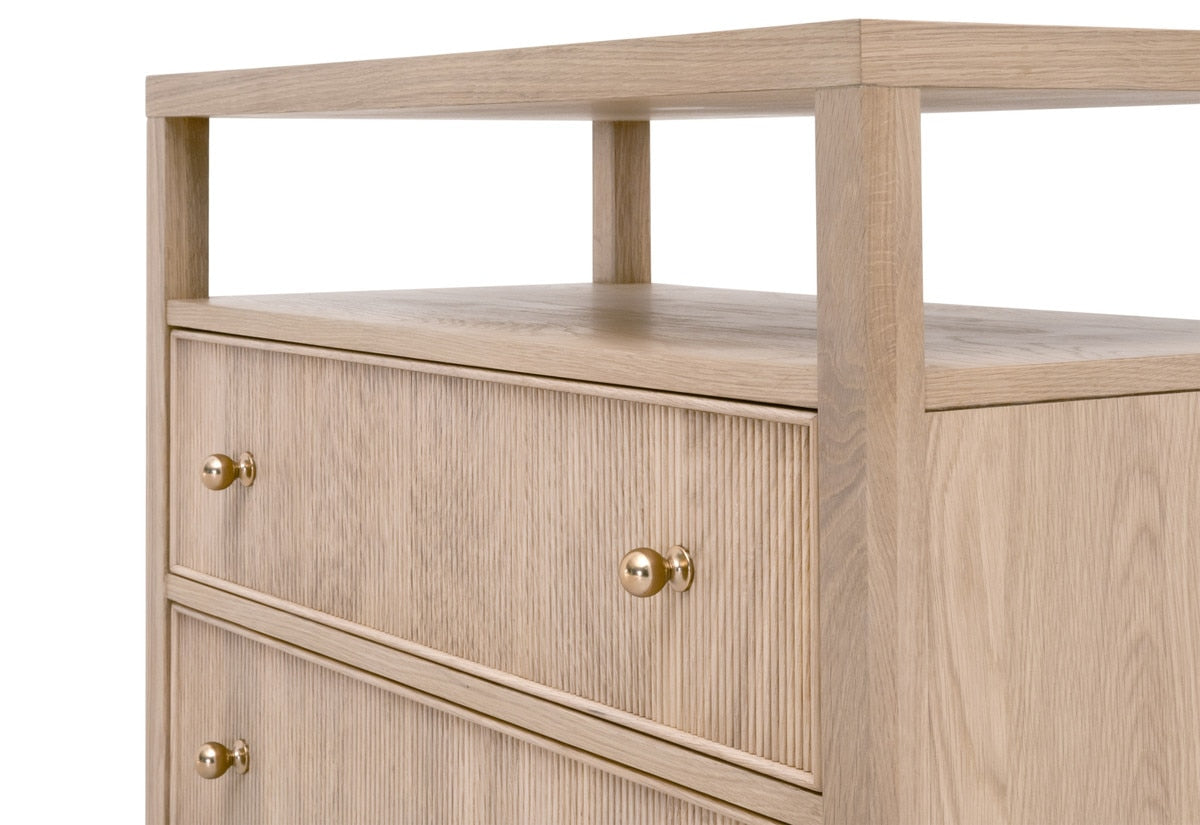Highland Open Shelf Two Drawer Nightstand - Chapin Furniture