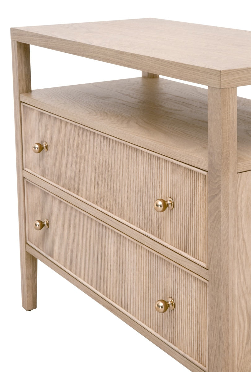 Highland Open Shelf Two Drawer Nightstand - Chapin Furniture