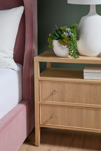 Highland Open Shelf Two Drawer Nightstand - Chapin Furniture