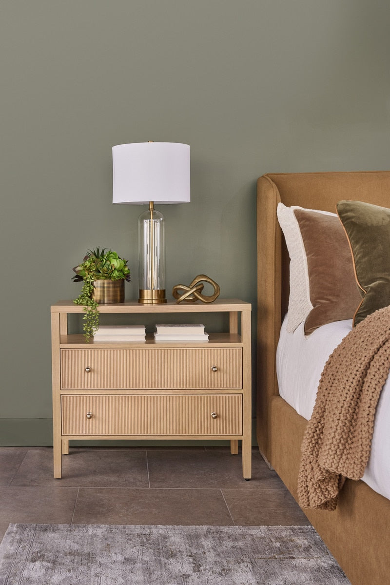 Highland Open Shelf Two Drawer Nightstand - Chapin Furniture