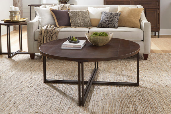 Zander Round Cocktail Table - Umber - Chapin Furniture