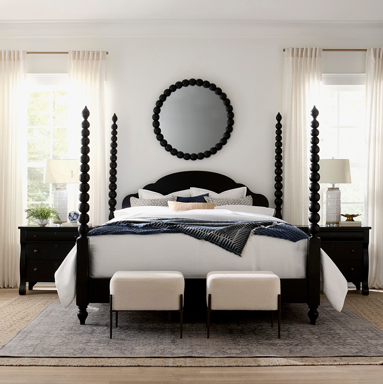 ASPEN FURNITURE Caroline Bobbin Mirror - Thumbnail 2