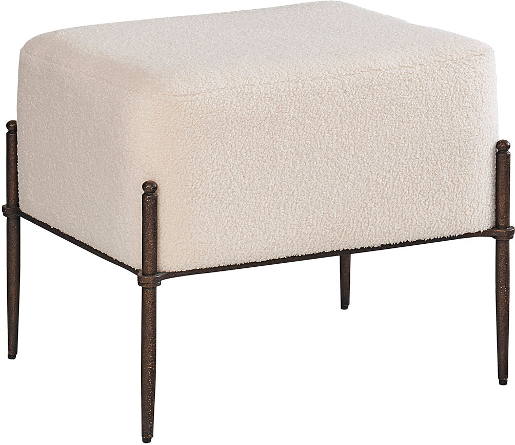Caroline Shearling Natural Stool - Chapin Furniture
