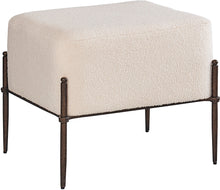 Caroline Shearling Natural Stool - Chapin Furniture