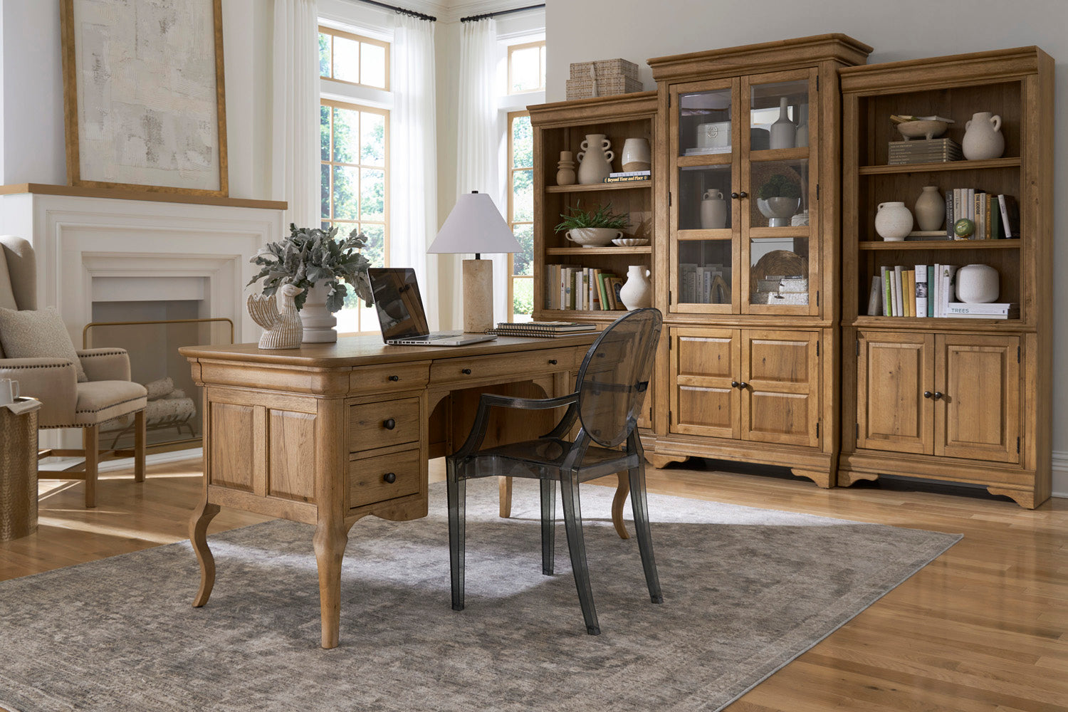 Chateau Philippe 64" Half Pedestal Desk - Chapin Furniture