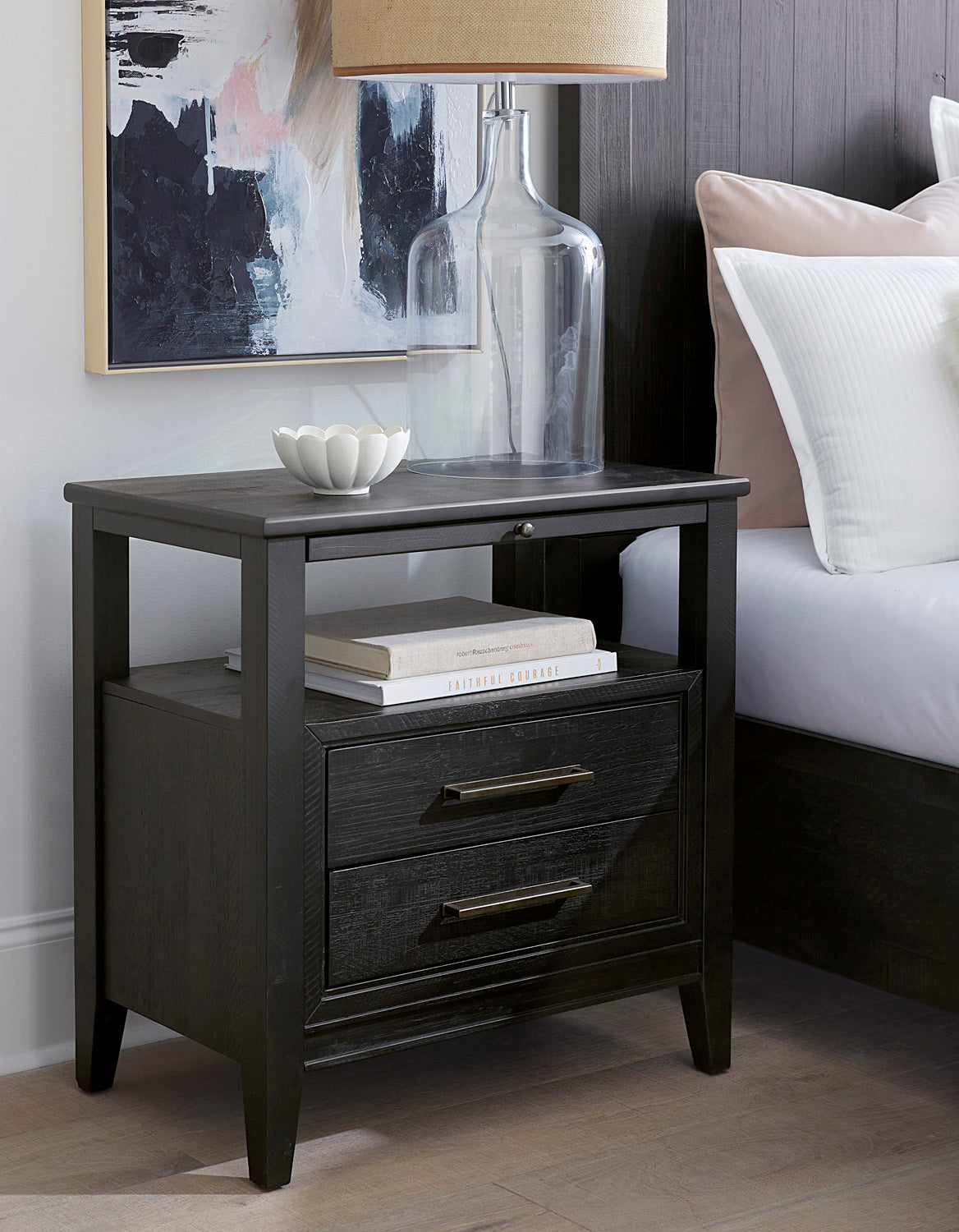 Camden Two Drawer Nightstand - Thumbnail 2