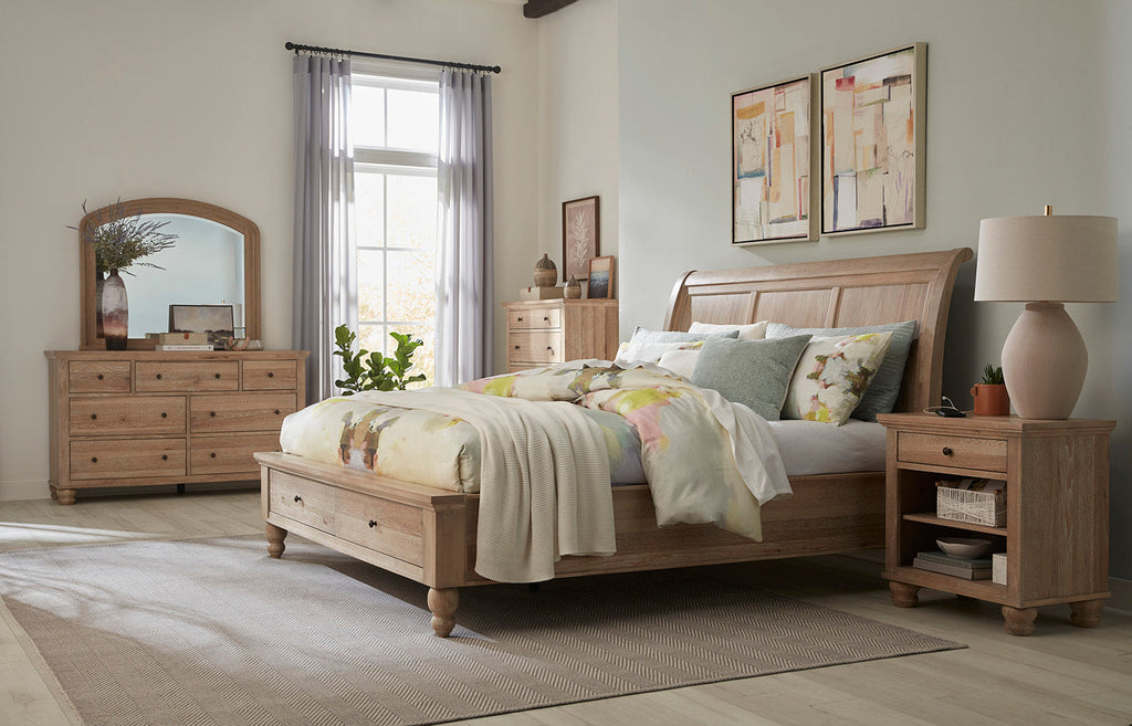 Cambridge Storage Sleigh Bed - Cal King - Modern Khaki - Chapin Furniture