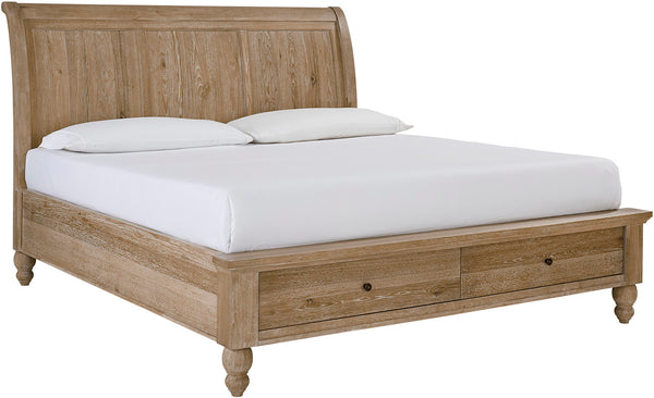 Cambridge Storage Sleigh Bed - Queen - Modern Khaki - Chapin Furniture