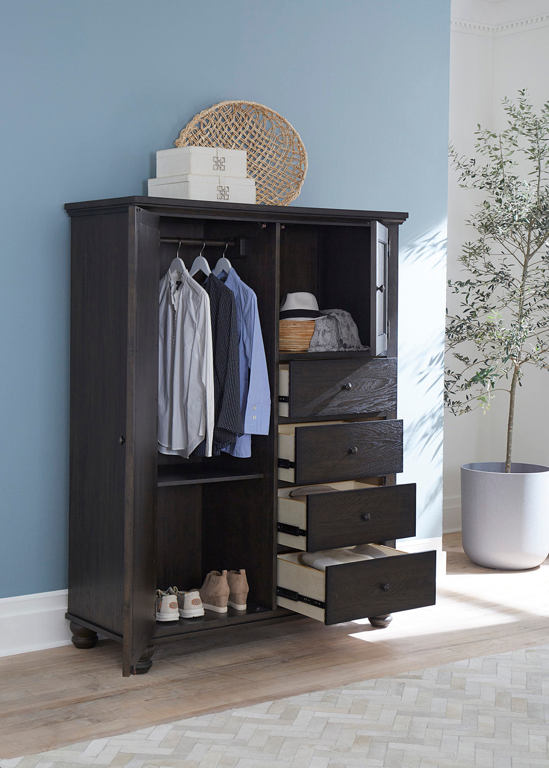 Cambridge Chiffarobe - Cracked Pepper - Chapin Furniture