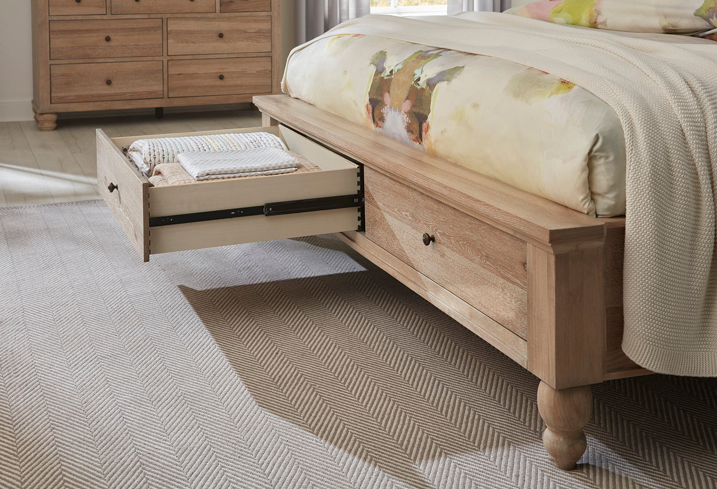 Cambridge Storage Panel Bed - Queen - Modern Khaki - Chapin Furniture
