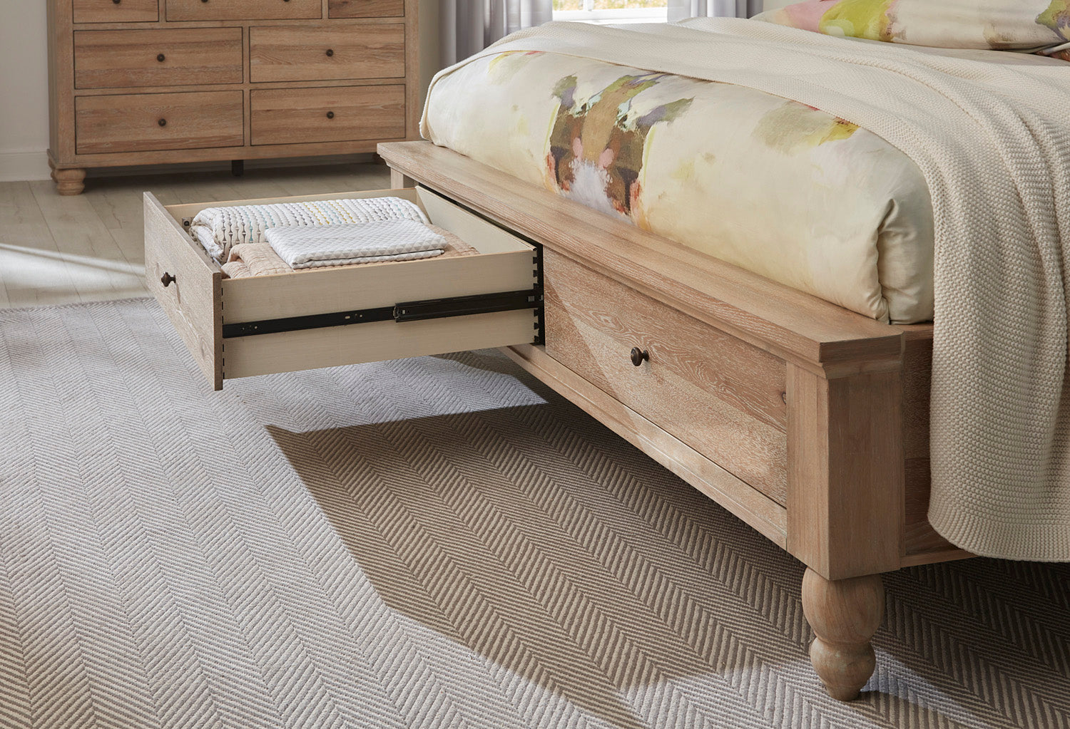 Cambridge Storage Panel Bed - Queen - Modern Khaki - Chapin Furniture