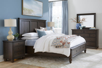 Cambridge Storage Panel Bed - Cal King - Cracked Pepper - Chapin Furniture