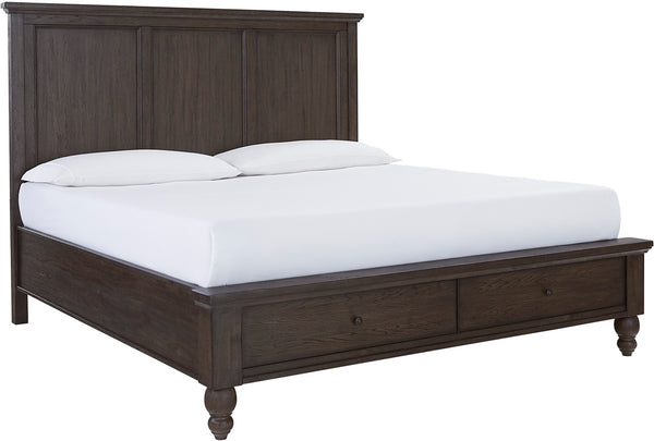 Cambridge Storage Panel Bed - Cal King - Cracked Pepper - Chapin Furniture